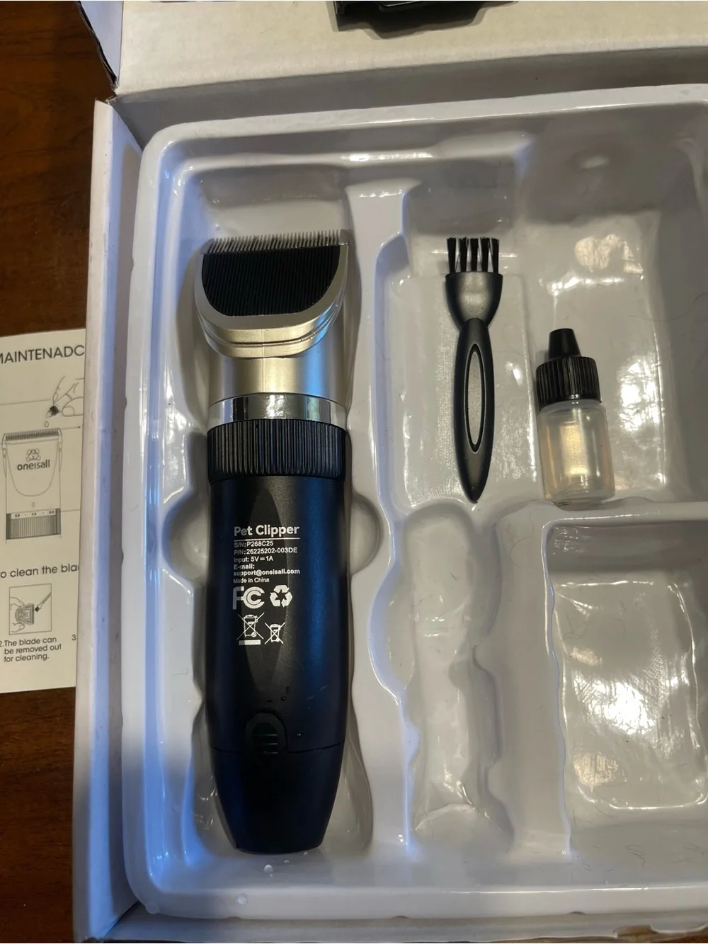 Oneisall Professional Pet Electric Clipper - White Box